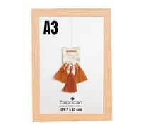 caprican A3 Picture Frames - Oak Photo Frame with Safe Perspex Front - A1 A2 A3 A4 A5 Photo Frames Multiple Pictures Sizes Colors, Portraits & Wall Mounting Orientation (29.7 x 42 cm)
