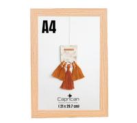 caprican A4 Picture Frames - Oak Photo Frame with Safe Perspex Front - A1 A2 A3 A4 A5 Photo Frames Multiple Pictures Sizes Colors, Portraits & Wall Mounting Orientation (21 x 29.7 cm)