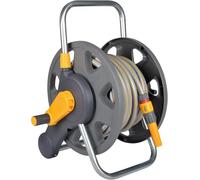 CAPRICAN Assembled 2-in-1 Hose Reel 45m Capacity | 25m Included Garden Hose | Wall Mounted or Freestanding Portable Reel | Reinforced Axis & Easy Manual Rewind | Ready to Use - 100-000-967