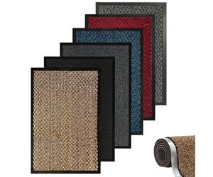 caprican Barrier Mat Heavy Duty Door Mat | Super Absorbent Non-Slip Rubber Backing | Washable Indoor Outdoor Dirt Trapper Rug | Low Profile Entrance Mat Kitchen Hallway & Patio (Brown, 120 x 180 cm)
