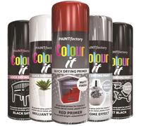 caprican Colour It Spray Paint 400ml - High-Performance Quick-Drying Spray Paint for Wood, Metal & Plastic | Interior & Exterior Use | Gloss, Satin & Primer Finish Options (Red Primer 2690)