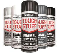 caprican Enamel Spray Paint 400ml | Hard Wearing Pro-Grade Finish for Metal Wood & Plastic | Quick Dry Automotive & Engineering Enamel | Interior & Exterior Multi-Surface Paint (Black Gloss 2578)