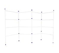 caprican Foldable Clothes Airer Drying Rack - 2, 3, 4 Fold Gate Airer | Indoor Outdoor Clothes Horse, Laundry Drying Rack, Washing Line, Portable & Space-Saving Towel Rail - White (4 Fold)