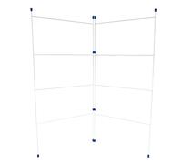 caprican Foldable Clothes Airer Drying Rack - 2, 3, 4 Fold Gate Airer | Indoor Outdoor Clothes Horse, Laundry Drying Rack, Washing Line, Portable & Space-Saving Towel Rail - White (2 Fold)