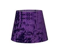 CAPRICAN Modern Tapered Light Shade Velvet Finish | 9" or 11" Diameter | Non-Electric Pendant or Table Lamp Shade for Living Room, Bedroom, Home Lighting Décor (Purple, 11 Inches)