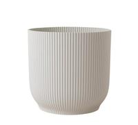 caprican Vibes White Plant Pot - Stylish Indoor & Outdoor Flower Pots for Small Plants, Cute Plastic Plant Pots for Houseplants (Silky White 18 cm)