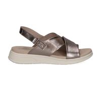 Caprice 28700 46 398 | Brown Metallic Leather | Ladies Riptape Fastening Sandals