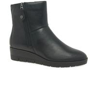 CAPRICE Antonia Womens Ankle Boots 5 Black Leather