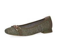 CAPRICE Bast Elegant Women's Ballet Flats, Cactus Comb, 7 UK