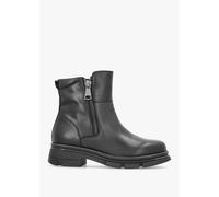 CAPRICE Black Leather Side Zip Ankle Boots Size: 36, Colour: Black Lea