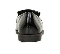 Caprice Women's Cait Womens Leather Fringe Tassel Loafer Flats - Black - Size: 5.5