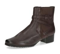 CAPRICE Comfort women's ankle boots with buckle extra width H, Brown (Dk Brown Comb), 5.5 UK