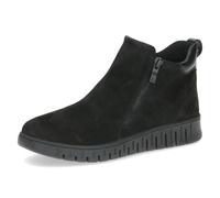 CAPRICE Comfort Women's leather ankle boots extra width H, Black (Black Comb), 6.5 UK