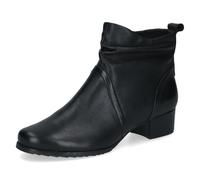 CAPRICE Comfort Women's leather ankle boots extra width H, Black (Black Nappa), 3.5 UK