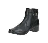 CAPRICE Comfort Women's leather heeled ankle boots with zipper, Black (Black Nappa), 5 UK