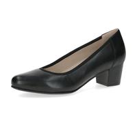 CAPRICE Comfort Women's Leather Pumps with Block Heel, Black (Black Nappa), 6 UK