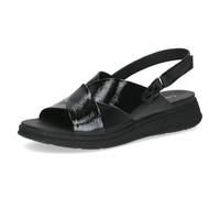 CAPRICE Damen 9-28700-46, Women's Flat Sandals, Naplak Black, EU 37 - UK 4