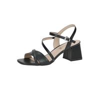 CAPRICE Ladies Festive Leather Heeled Sandals, Black (Black Nappa), 8 UK