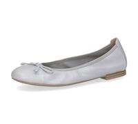CAPRICE Ladies Leather Bowknot Ballet Flats, Lt Blue Pe Dee, 5 UK