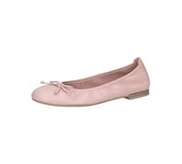 CAPRICE Ladies Leather Bowknot Ballet Flats, Rose Perlato, 8.5 UK