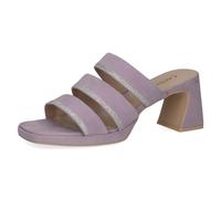 CAPRICE Ladies Leather Heel Mules, Lavender Suede, 4 UK