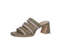 CAPRICE Ladies Leather Heel Mules, Olive Suede, 6 UK