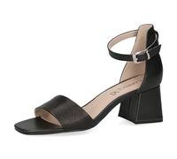 CAPRICE Ladies Leather Strappy Heeled Sandals, Black (Black Comb), 8.5 UK