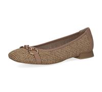 CAPRICE Women' 9-22503-42 Ballet Flat, Bark Comb, 6.5 UK