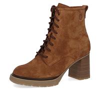 CAPRICE Women' 9-26107-41 Lace Up Heeled Ankle Boot, Cognac Suede, 6.5 UK