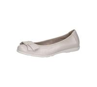 CAPRICE Women Ballet Flats Leather Bow, Cream (Pearl Perl Dee), 6.5 UK