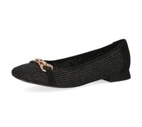CAPRICE Women' 9-22503-42 Ballet Flat, Black (Black Comb), 4.5 UK