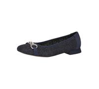 CAPRICE Women Ballet Flats Raffia Elegant, Blue (Ocean Comb), 6.5 UK