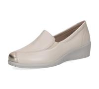 CAPRICE Women’s Leather Slip-ons, Beige (Cream/Gold), 4 UK