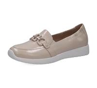 CAPRICE Women’s Leather Slip-ons, White (Snow Naplak), 4 UK