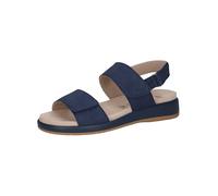 CAPRICE Women Sandals Flat Leather with Hook-and-Loop Closure, Blue (Ocean Nubuc), 6 UK