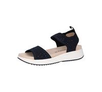 CAPRICE Women Sandals Flat Slip-On Glitter Details, Blue (Ocean Knit), 6 UK