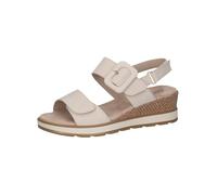 CAPRICE Women Sandals Heeled Leather with Footbed, Beige (Snow Nubuc), 4 UK