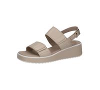 CAPRICE Women's Leather Wedges Wedge Sandals, Off-White Nappa, 5 UK