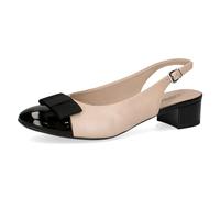 CAPRICE Women Slingback Pumps Bow Elegant, Beige (Beige Comb), 5 UK