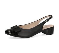CAPRICE Women Slingback Pumps Bow Elegant, Black (Black Comb), 6 UK