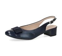 CAPRICE Women Slingback Pumps Bow Elegant, Blue (Navy Comb), 7.5 UK