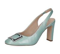 CAPRICE Women Slingback Pumps Leather Elegant, Turquoise (Turquoise Napl), 5 UK