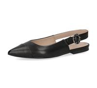 CAPRICE Women Slingback Pumps Leather Pointed, Black (Black Nappa), 4.5 UK