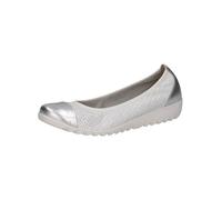 CAPRICE Women's 9-22103-42 Ballerina, White Silver, 5 UK
