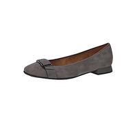 CAPRICE Women's 9-22105-41 Strappy Ballet Flats, Dk Grey Suede, 5 UK