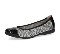 CAPRICE Women's 9-22152-41 Ballerina, Black Zebra, 7.5 UK
