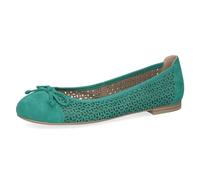CAPRICE Women's 9-22185-42 Ballerina, Emerald Suede, 8 UK