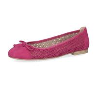 CAPRICE Women's 9-22185-42 Ballet Flat, Fuchsia Suede, 7.5 UK