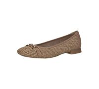 CAPRICE Women's 9-22503-42 Ballet Flats, Bark Comb, 8 UK