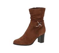 CAPRICE Women's 9-25328-41 Lace Up Heeled Ankle Boot, Cognac Suede, 4 UK